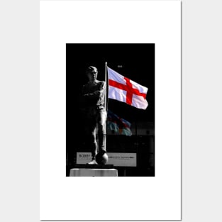 Bobby Moore Statue England Flag Wembley Stadium Posters and Art